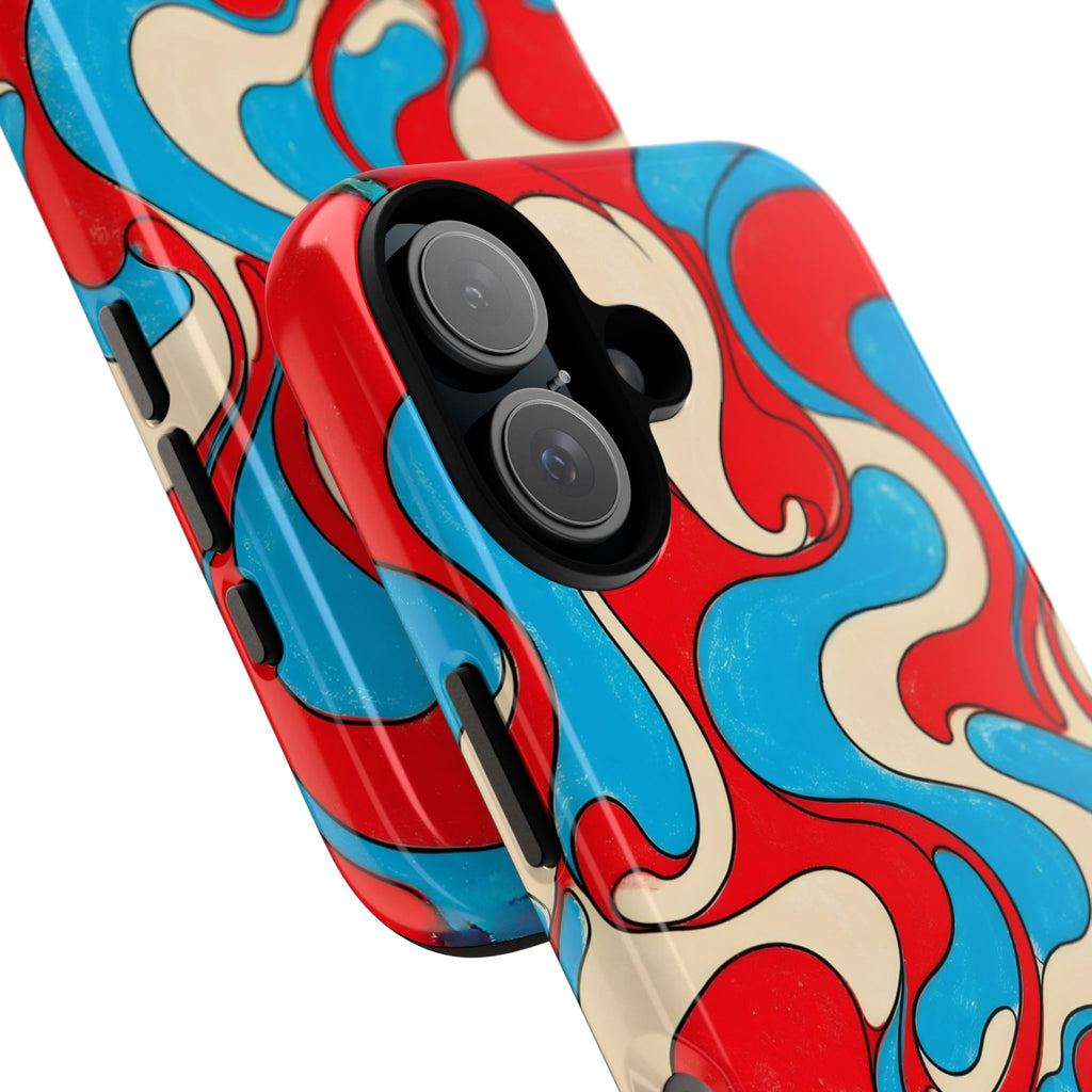 Fillmore Flow - Red, Cyan & Cream Phone Case