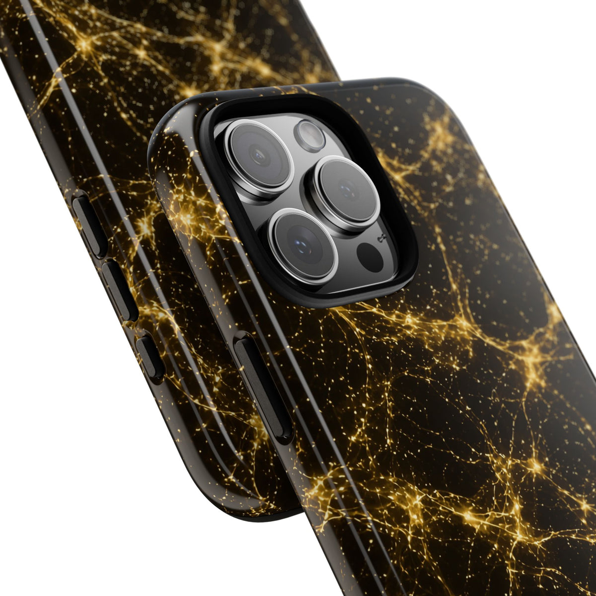 Neon Mycelium - Gold Filigree Phone Case