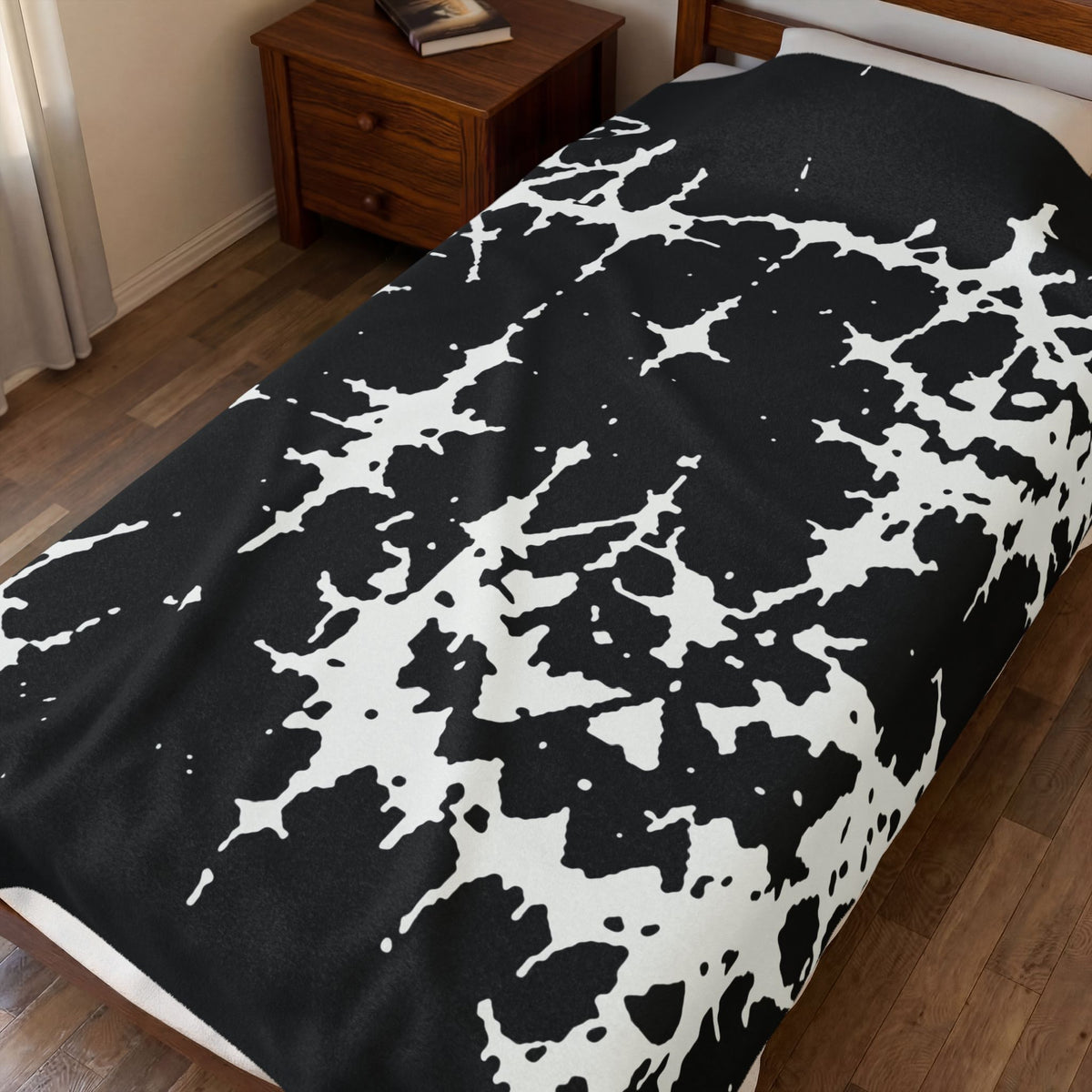 White Spiderweb Pumpkin Blanket