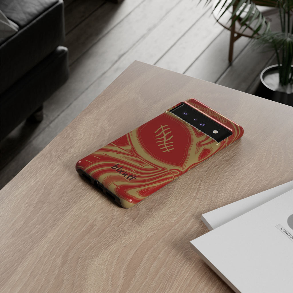 Scarlet & Gold Trippy Football Phone Case