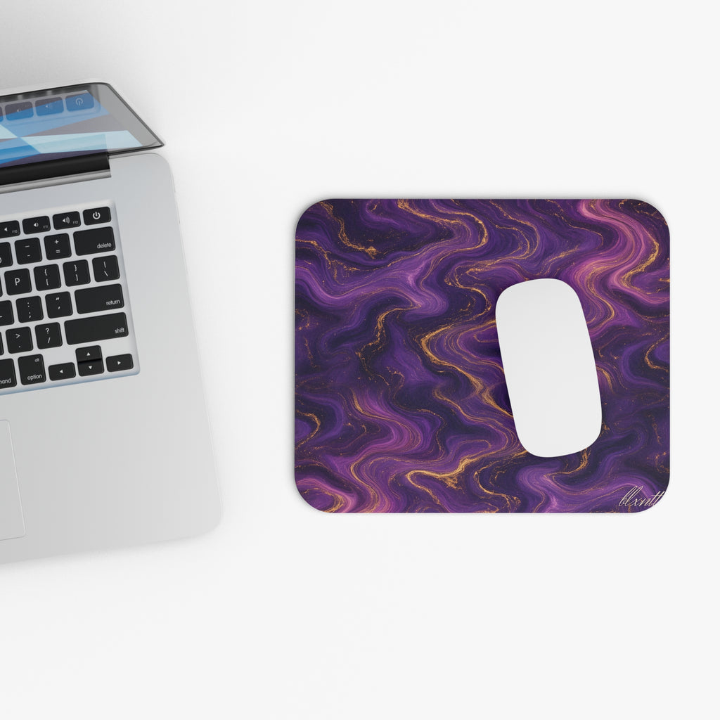 Royal Purple Marble Mouse Pad