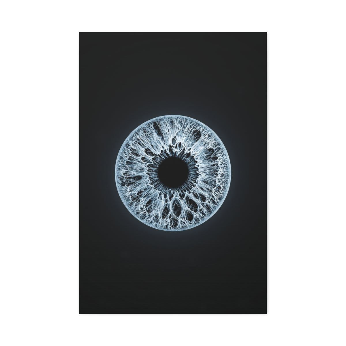 BLXNTT Iris – Lace Web Ice Blue Glossy Canvas