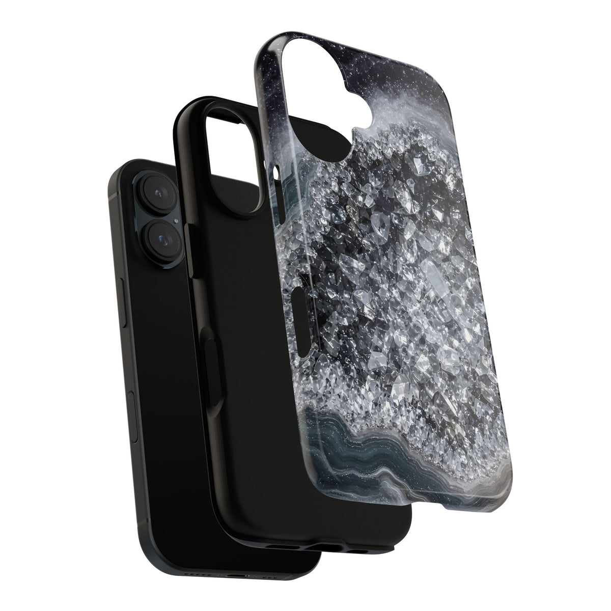 Geode Core - Silver Smoke Phone Case