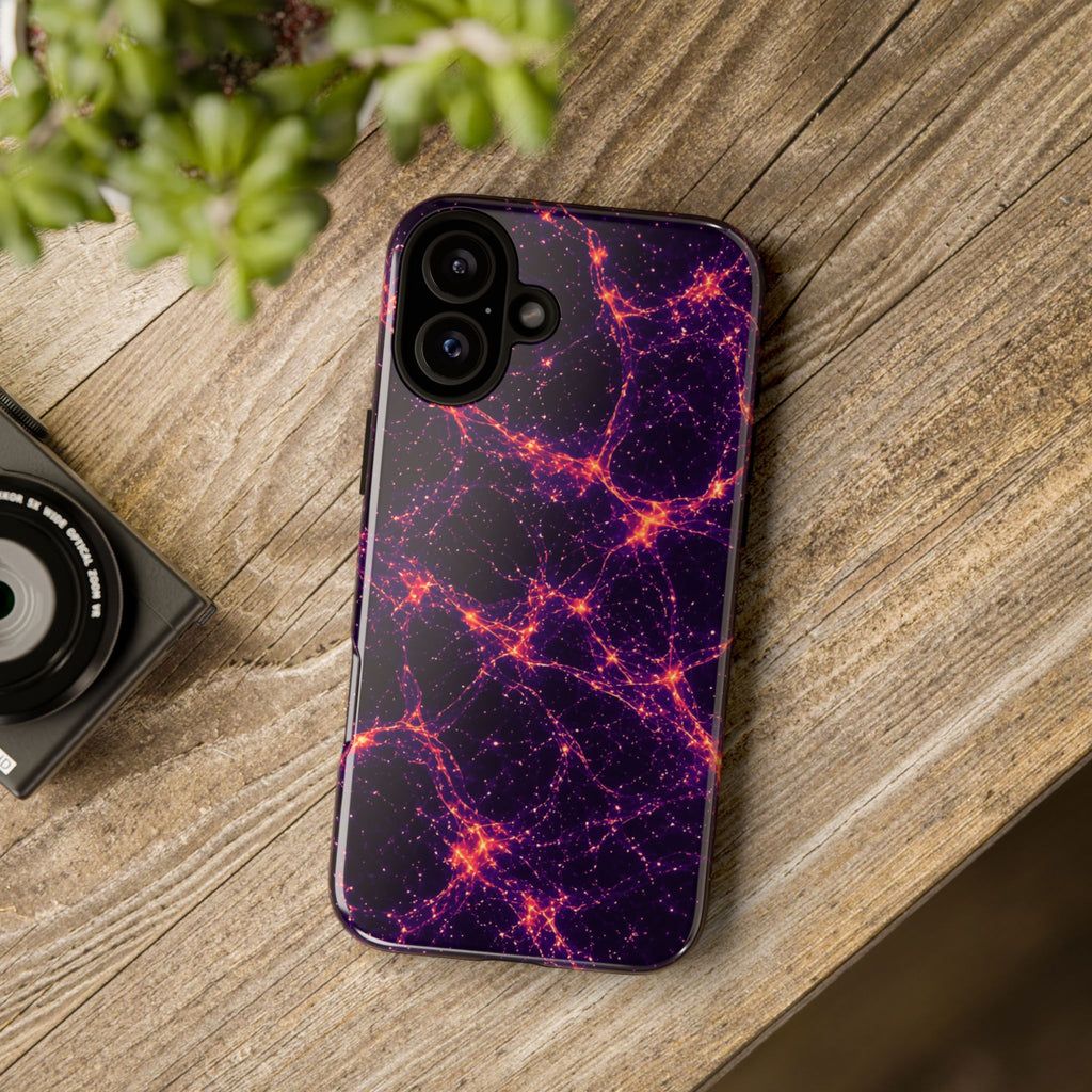 Neon Mycelium - Sunset Synapse Phone Case