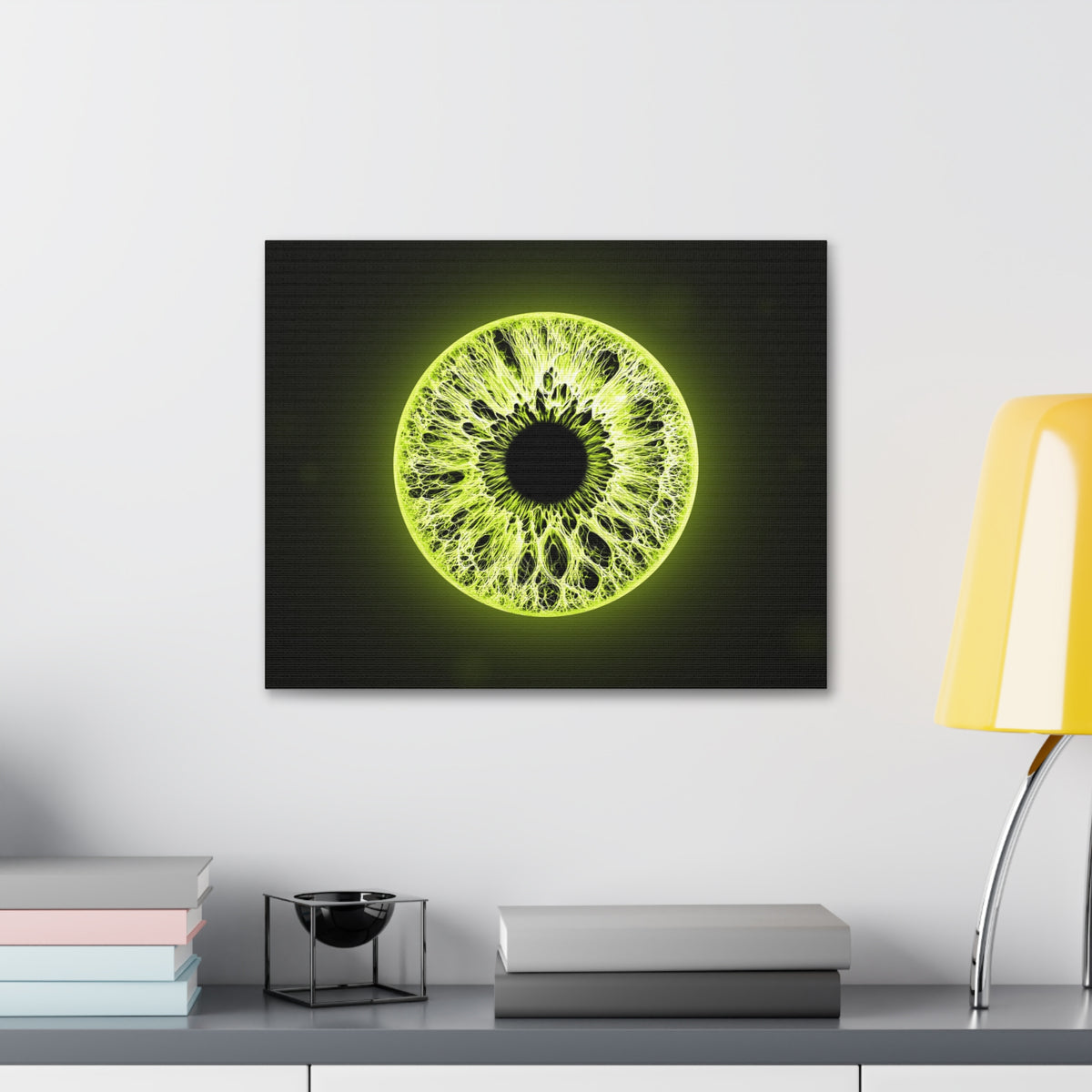 BLXNTT Iris – Lace Web Toxic Chartreuse Glossy Canvas