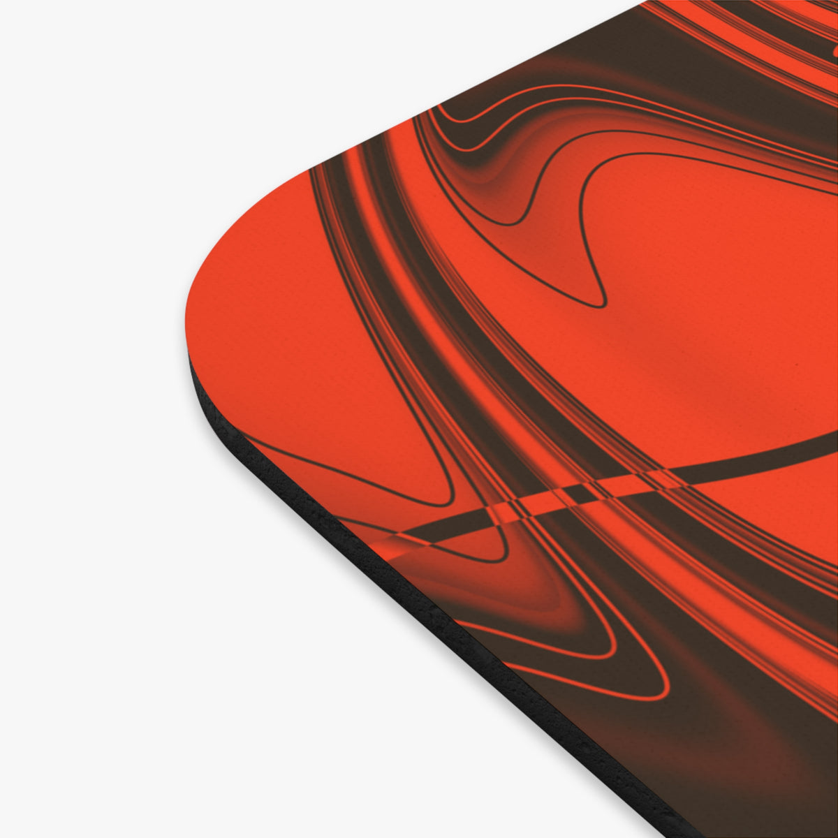 Brown & Orange Trippy Football Mouse Pad