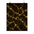 Neon Mycelium - Gold Filigree Poster