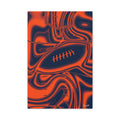 Orange & Navy Trippy Football Canvas