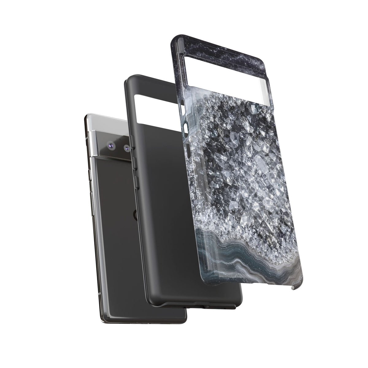 Geode Core - Silver Smoke Phone Case