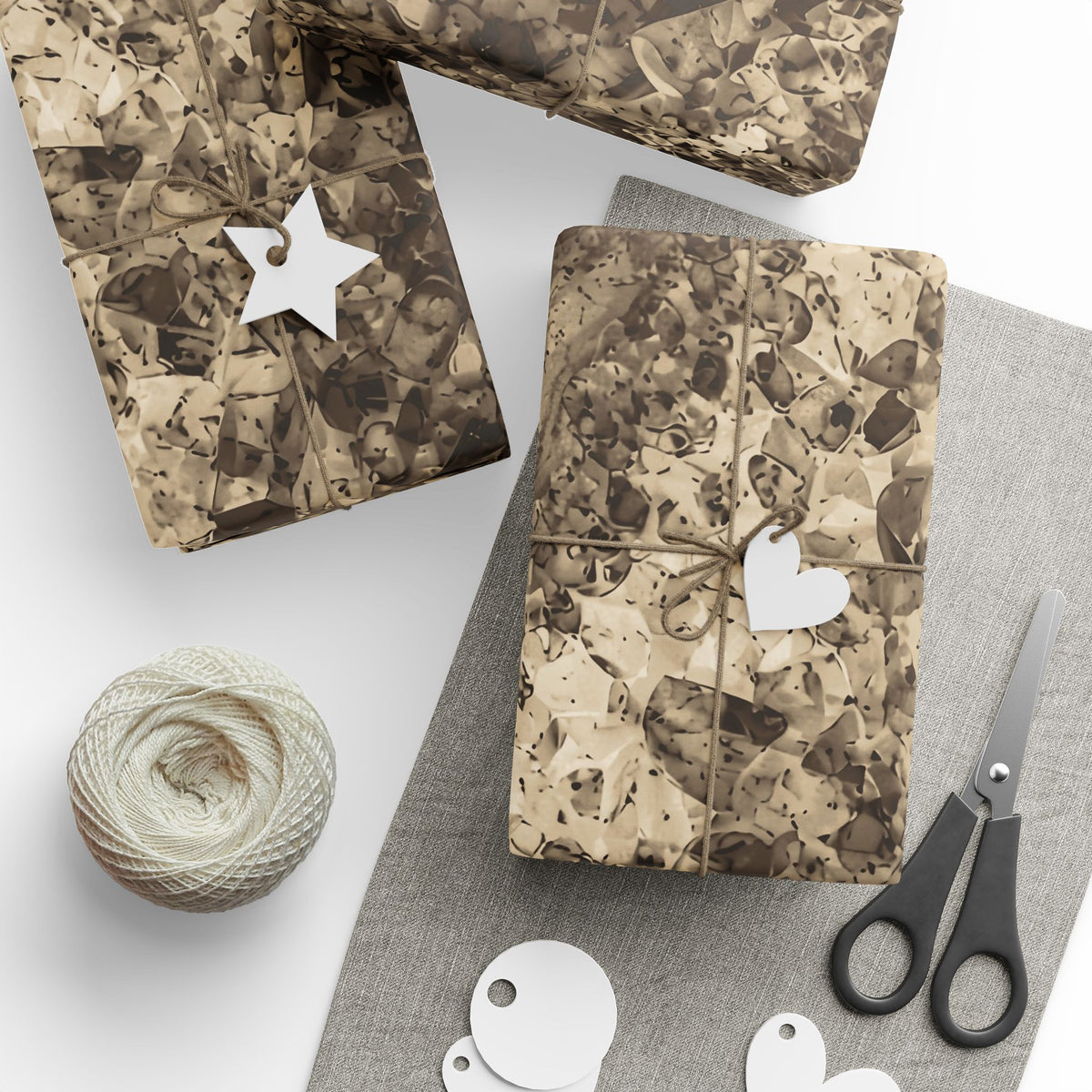 Geode Core - Ink on Paper Wrapping Paper