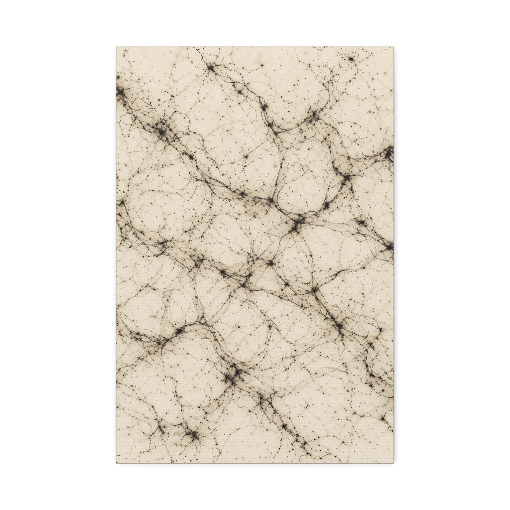 Neon Mycelium - Ink on Paper Glossy Canvas