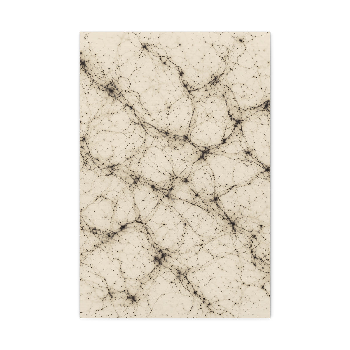 Neon Mycelium - Ink on Paper Glossy Canvas