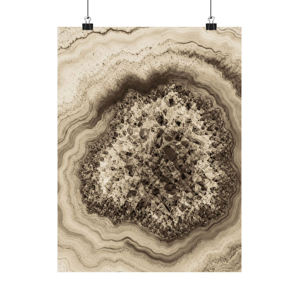 Geode Core - Ink on Paper Poster