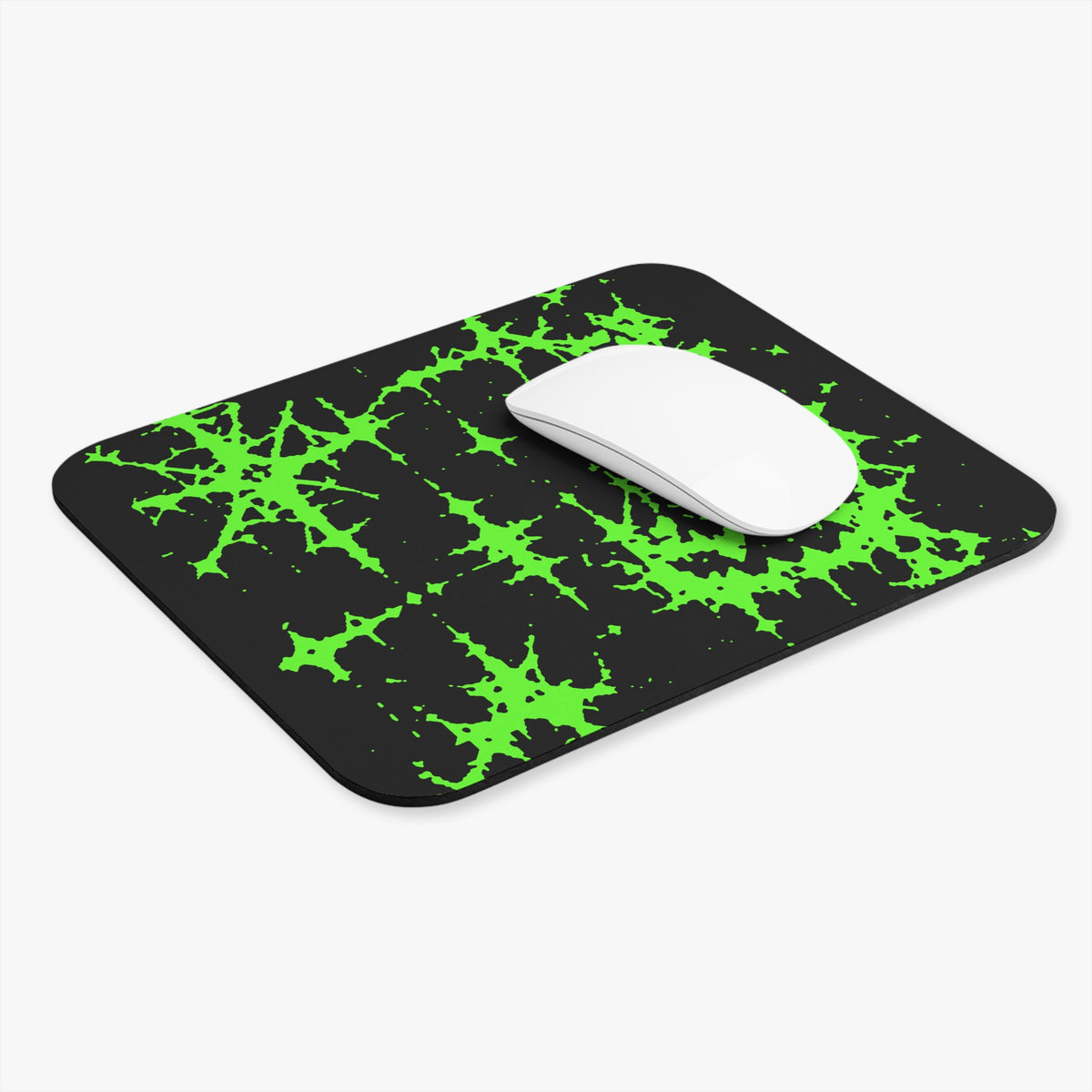 Green Spiderweb Pumpkin Mouse Pad