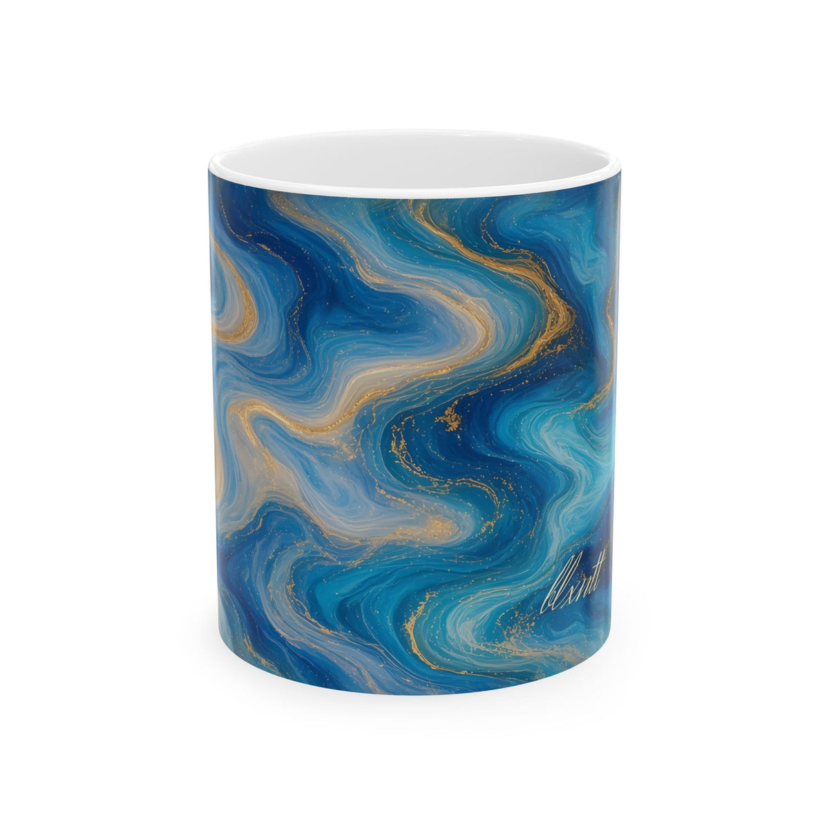 Ocean Blue Marble Mug