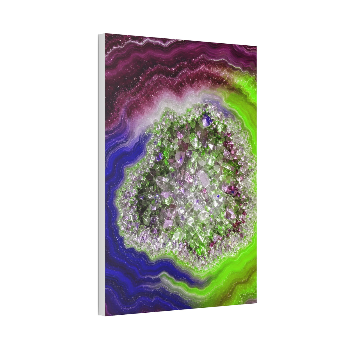 Geode Core - Cosmic Berry Glossy Canvas