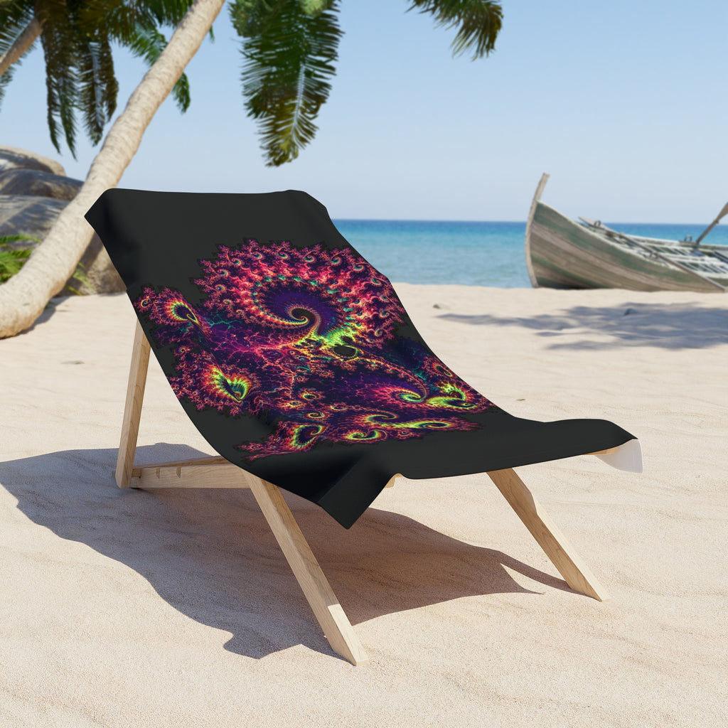 Copper Infinity - Blacklight Beach Towel