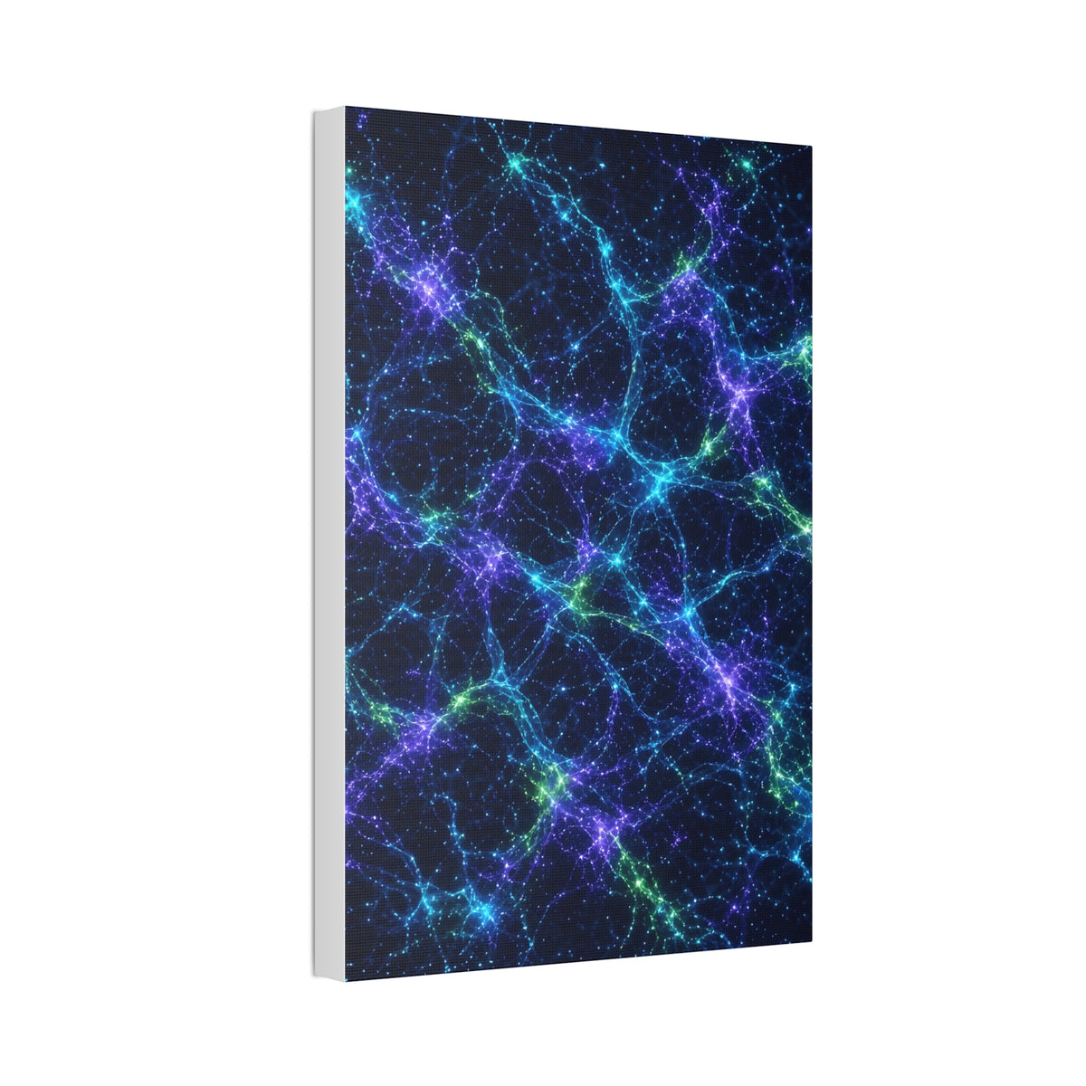 Neon Mycelium - Original Glow Glossy Canvas