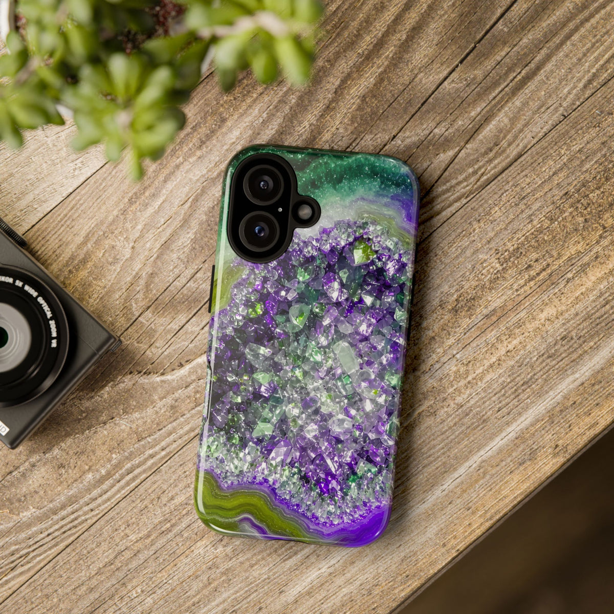 Geode Core - Ruby Emerald Phone Case