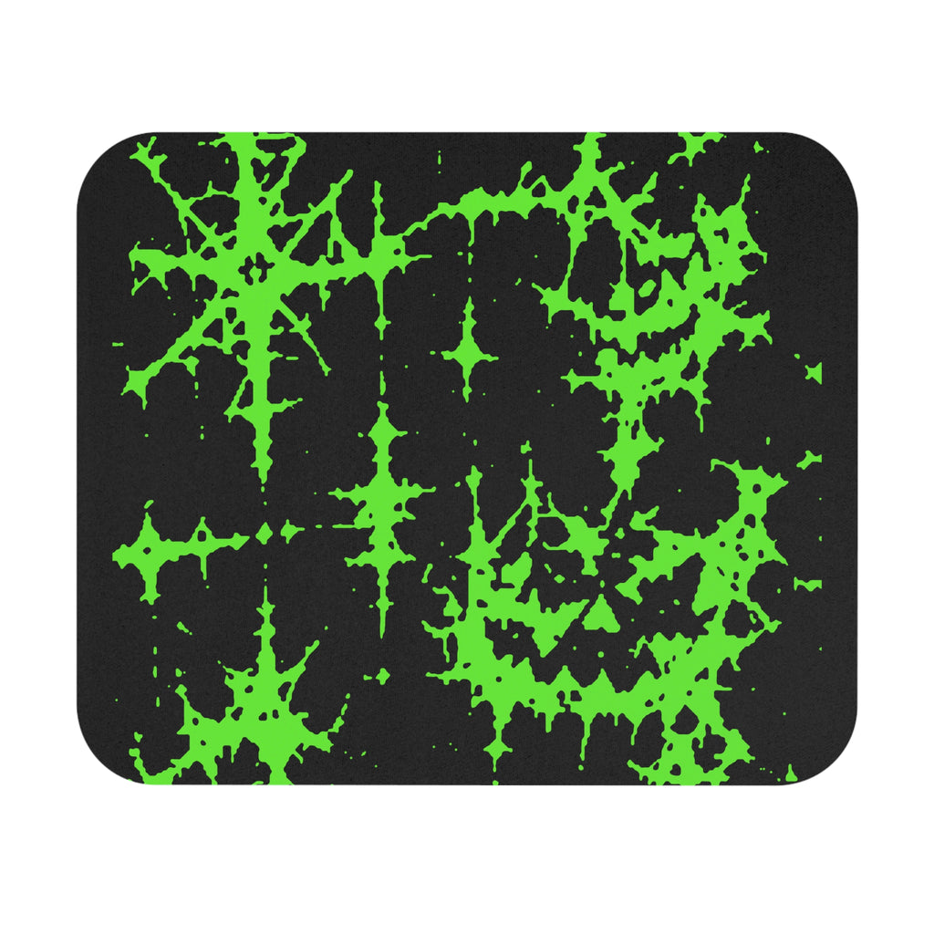 Green Spiderweb Pumpkin Mouse Pad