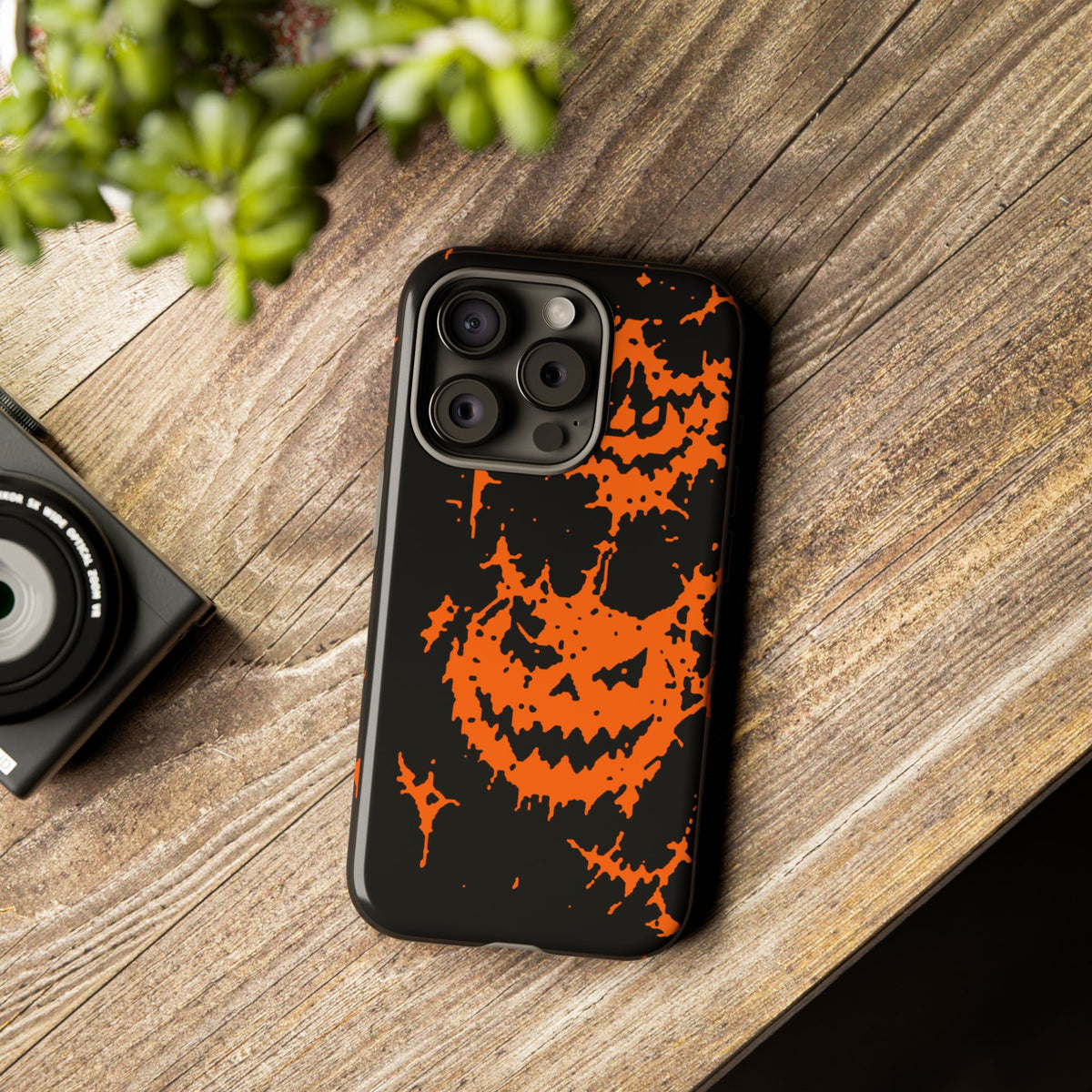 Orange Spiderweb Pumpkin Phone Case