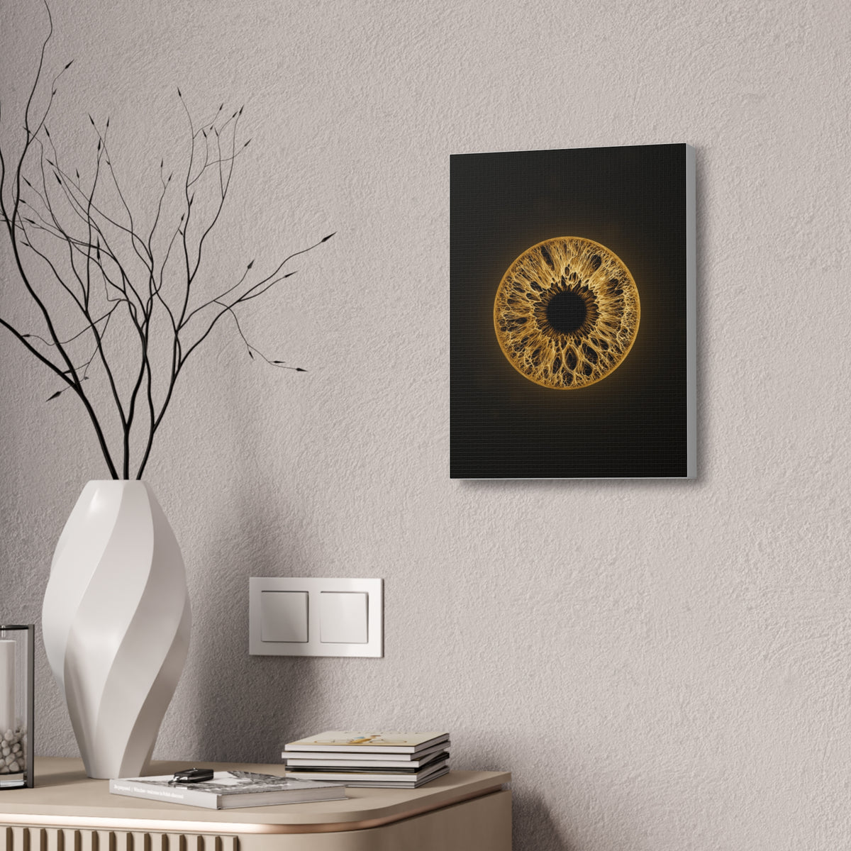 BLXNTT Iris – Lace Web Amber Glossy Canvas