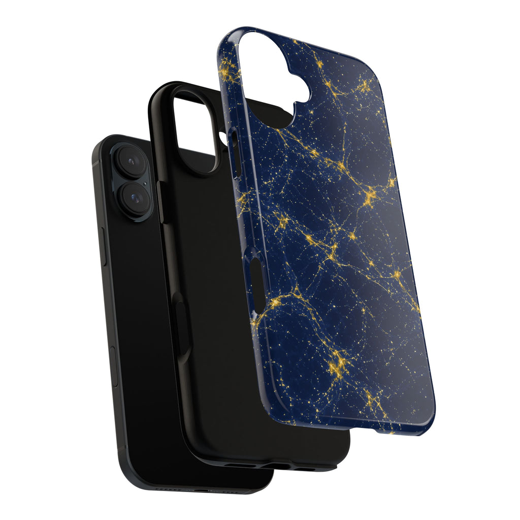 Neon Mycelium - Mustard Navy Phone Case