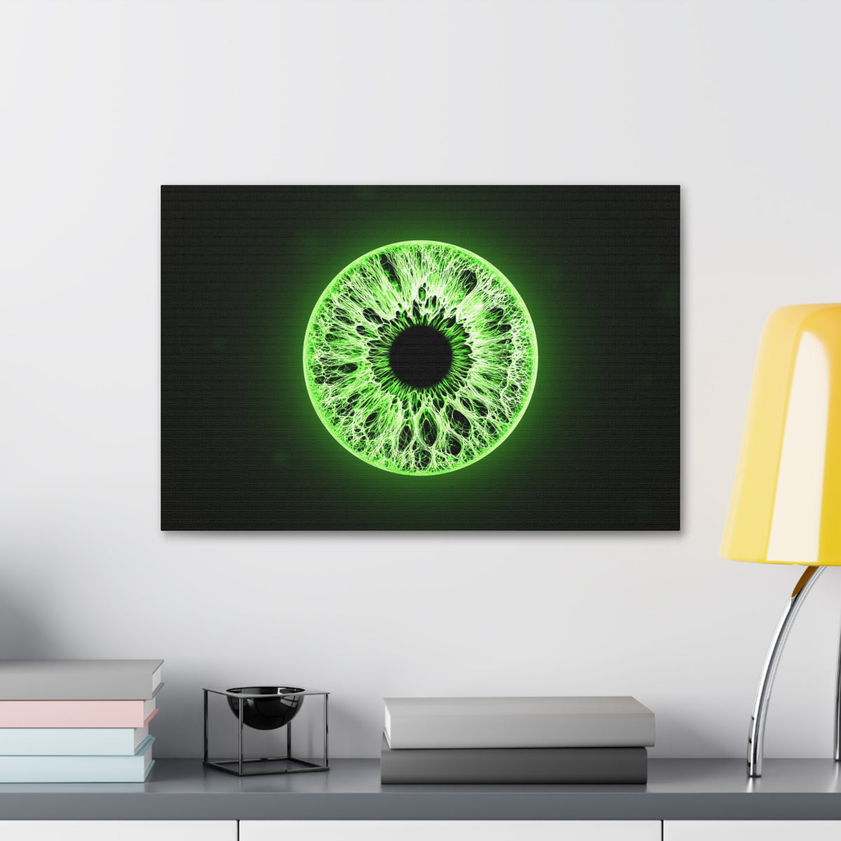 BLXNTT Iris – Lace Web Lime Shock Glossy Canvas