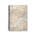 White & Gold Marble Spiral Notebook