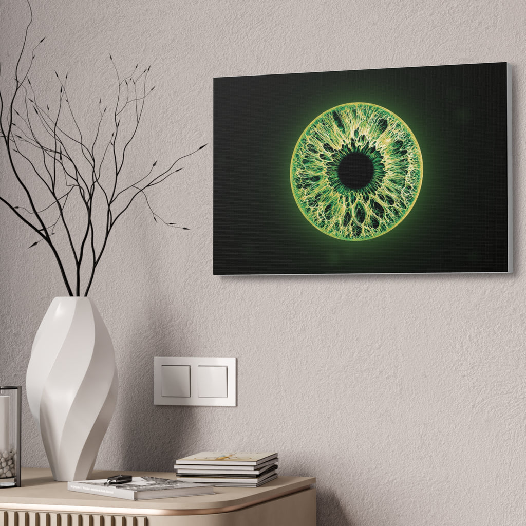 BLXNTT Iris – Lace Web Emerald Gold Glossy Canvas