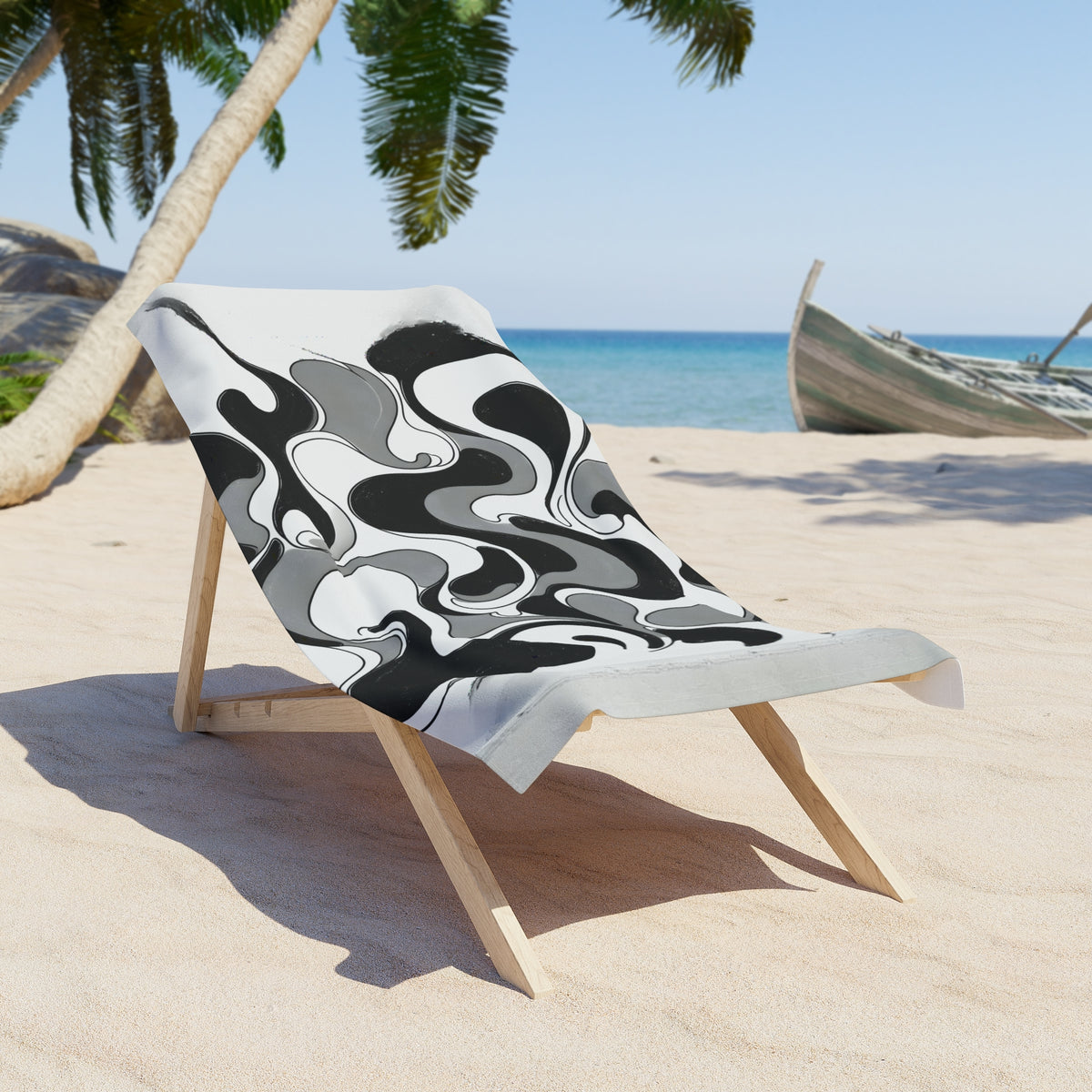 Fillmore Flow - Monochrome Beach Towel