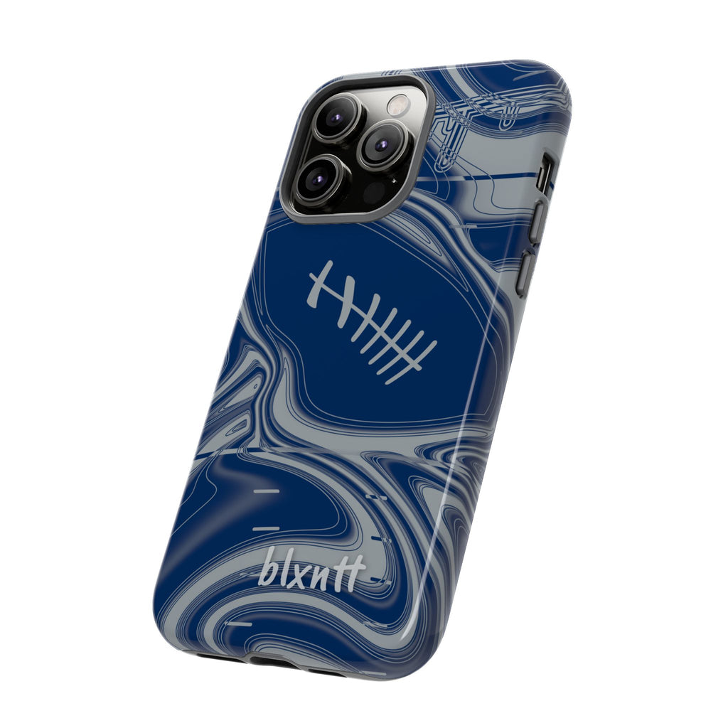 Blue & Gray Trippy Football Phone Case
