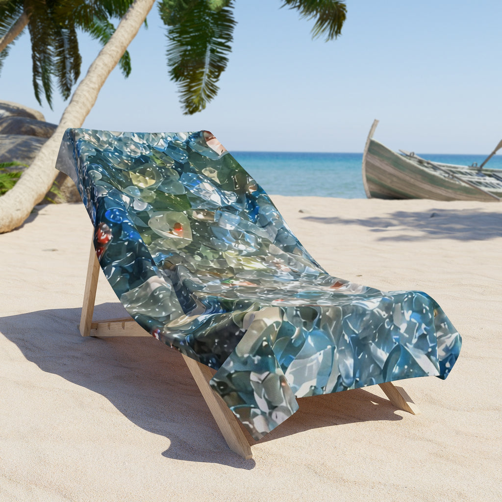 Geode Core - Lagoon Beach Towel