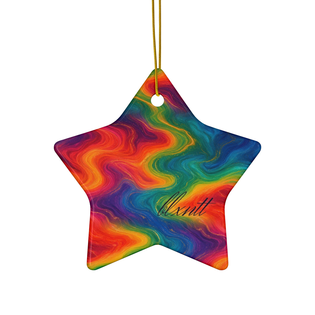 Rainbow Marble Ornament