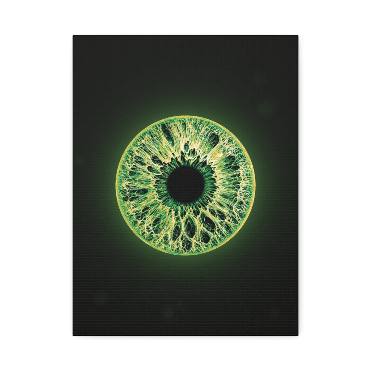 BLXNTT Iris – Lace Web Emerald Gold Glossy Canvas