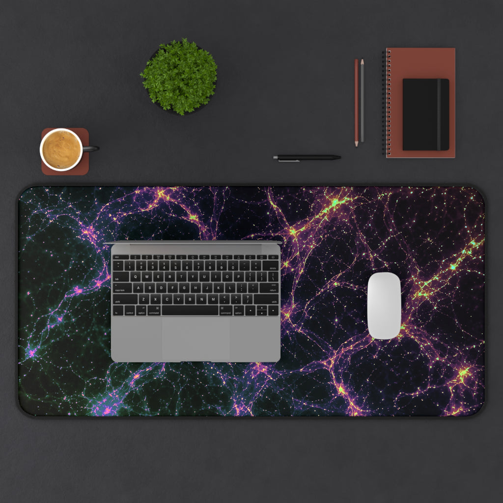 Neon Mycelium - Holographic Desk Mat