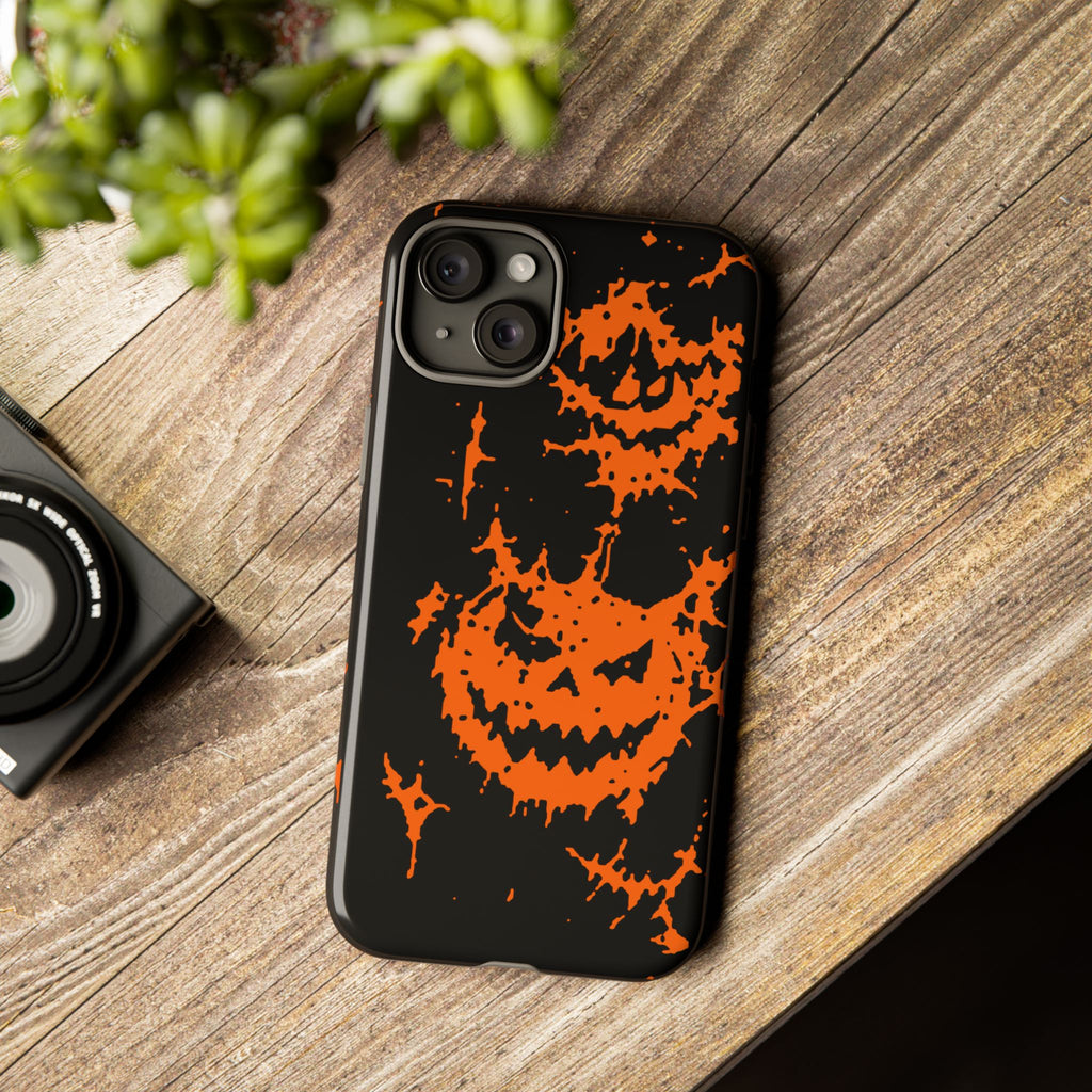 Orange Spiderweb Pumpkin Phone Case