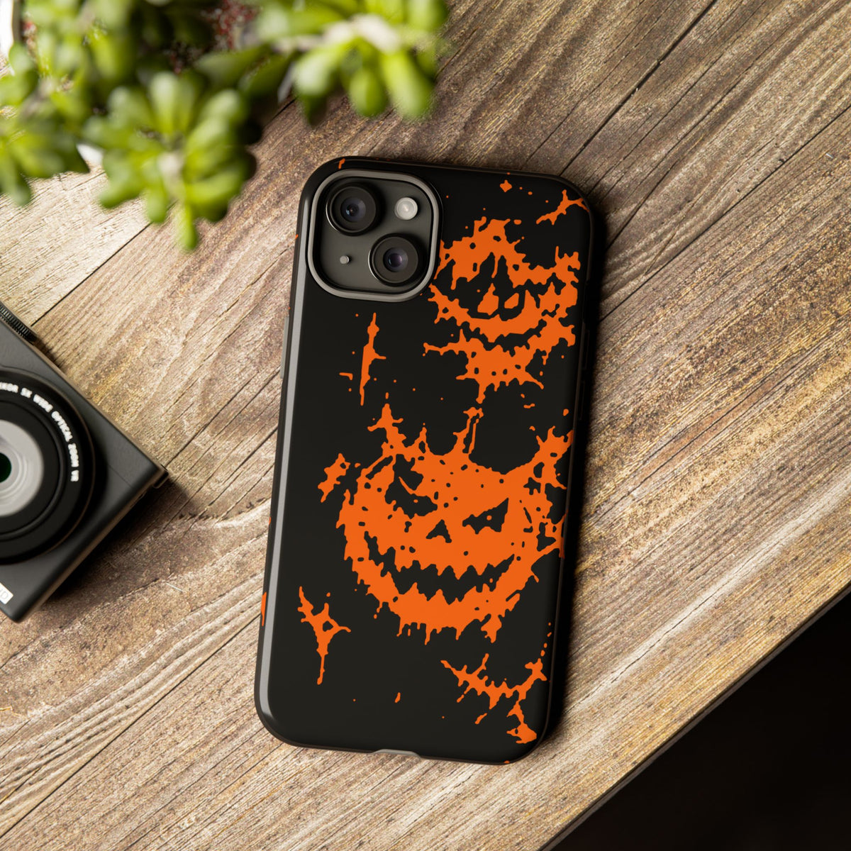 Orange Spiderweb Pumpkin Phone Case