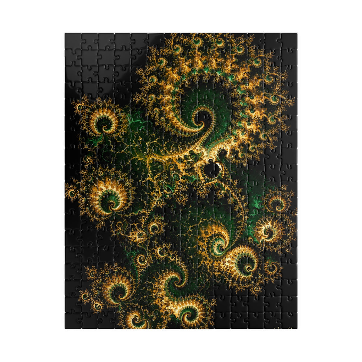 Copper Infinity - Emerald & Gold Jigsaw Puzzle