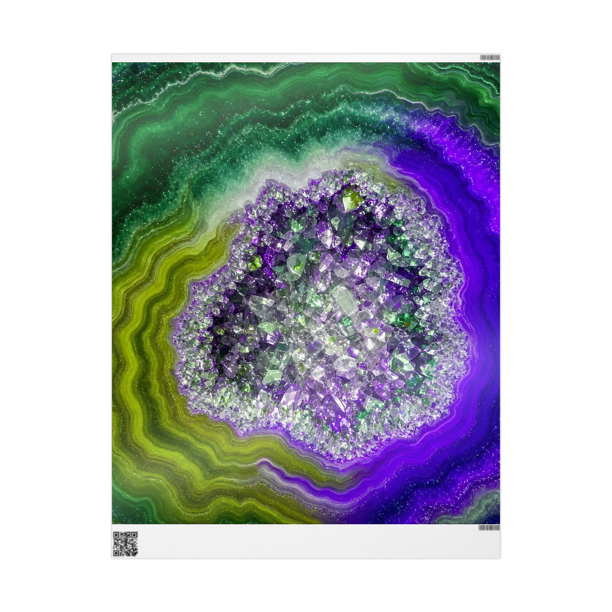 Geode Core - Ruby Emerald Wrapping Paper