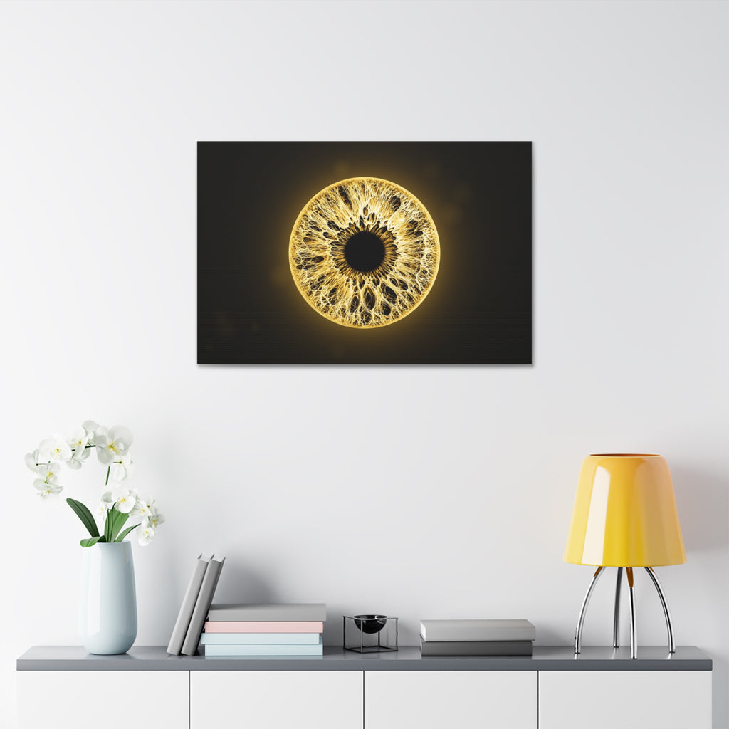 BLXNTT Iris – Lace Web Molten Gold Glossy Canvas