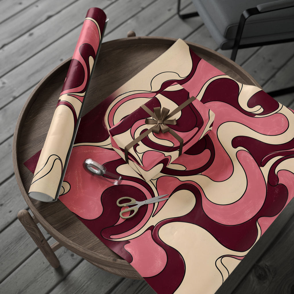 Fillmore Flow - Burgundy & Blush Wrapping Paper