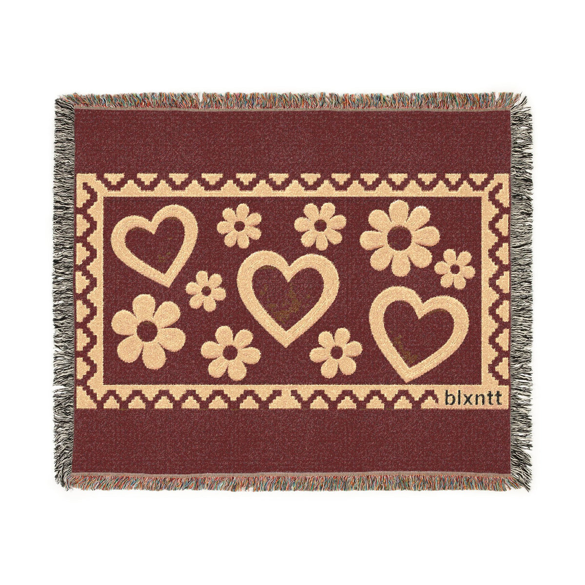 BLXNTT Red Hippie Woven Blanket #3