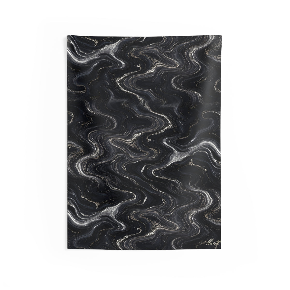 Black & Silver Marble Tapestry