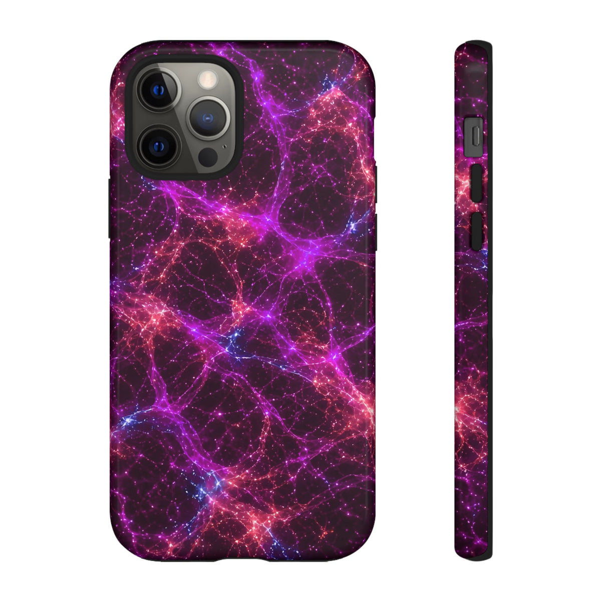 Neon Mycelium - Ember Orchid Phone Case