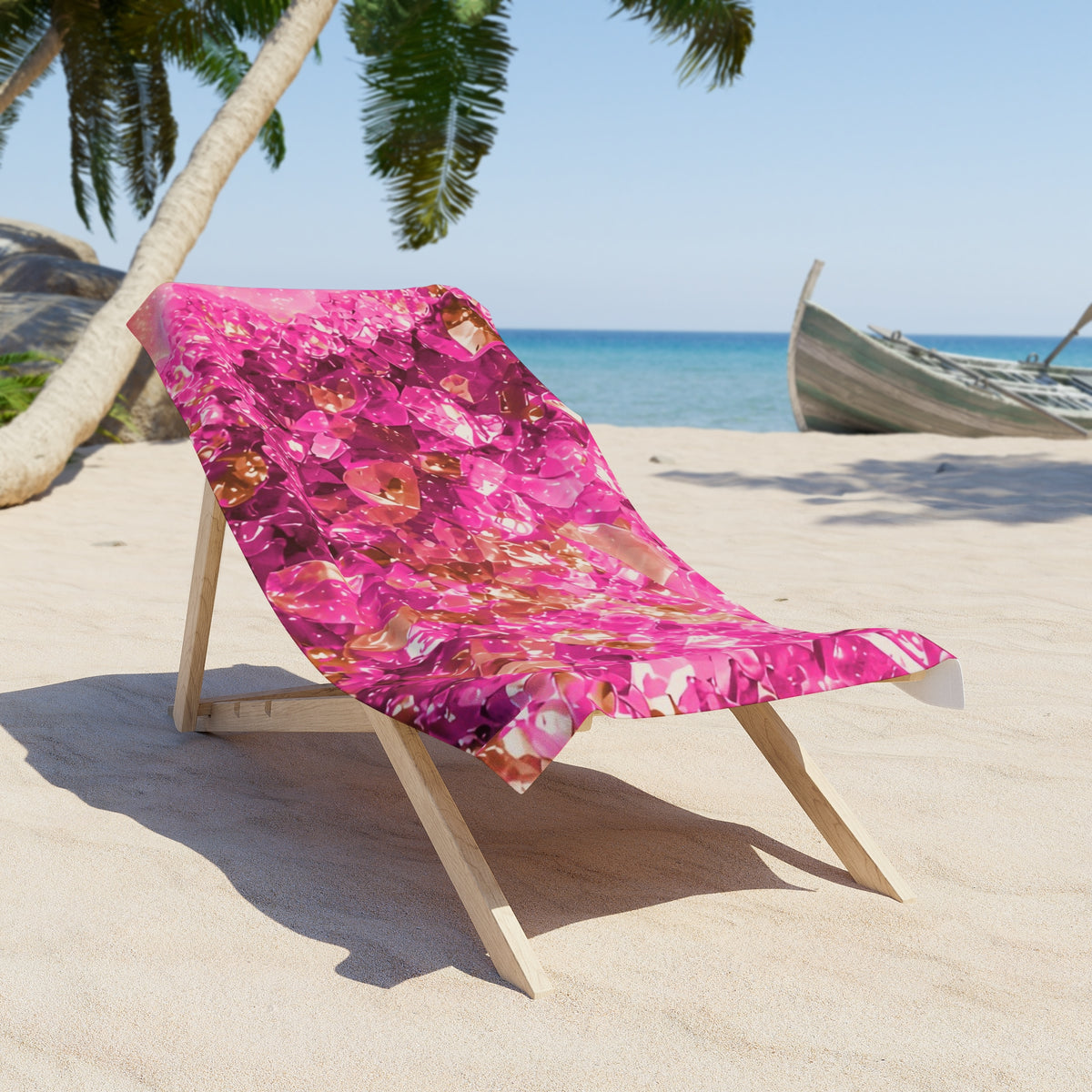 Geode Core - Terracotta Neon Beach Towel