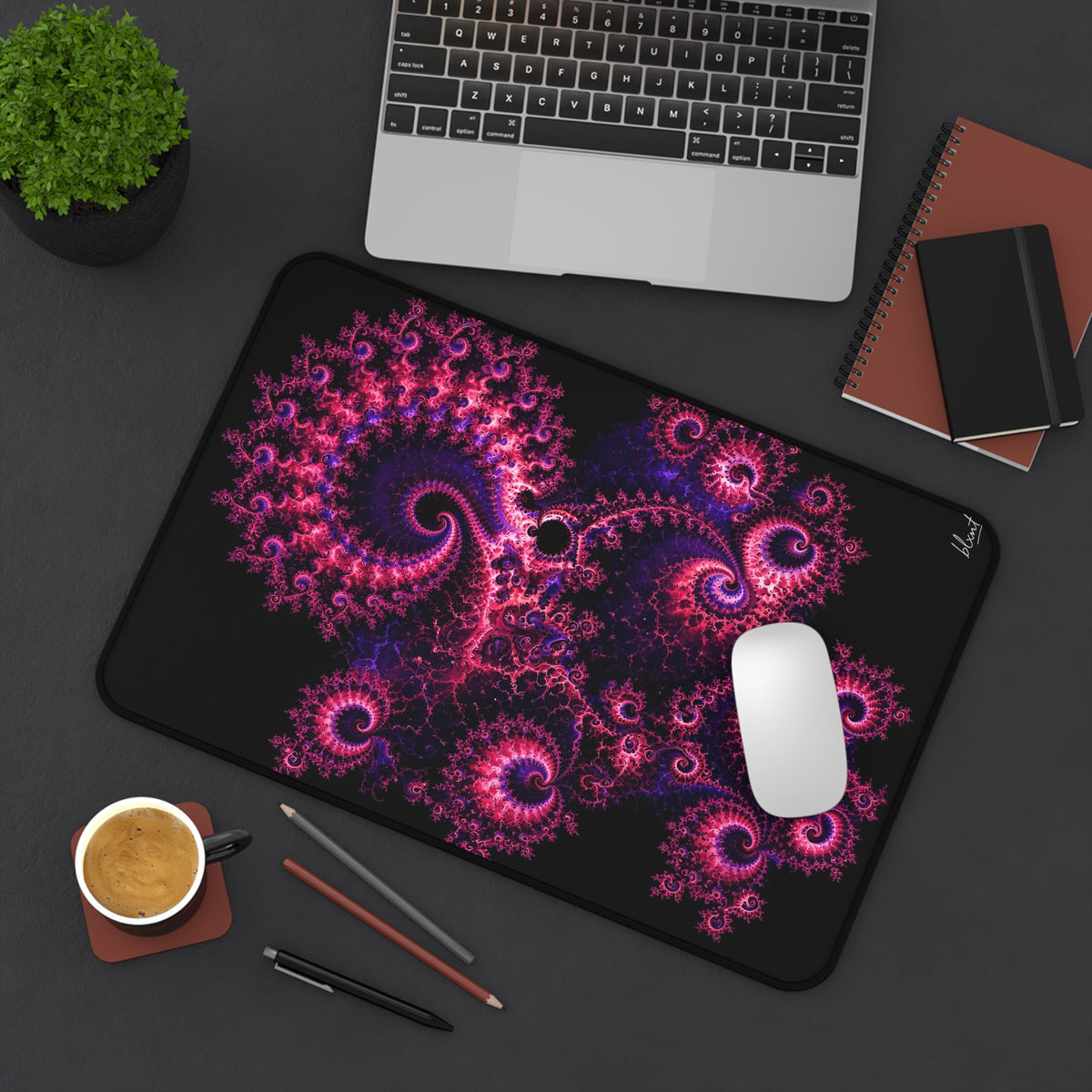 Copper Infinity - Hot Pink & Violet Desk Mat