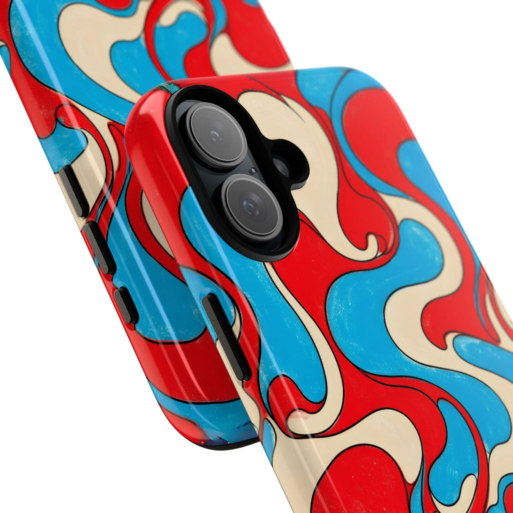 Fillmore Flow - Red, Cyan & Cream Phone Case