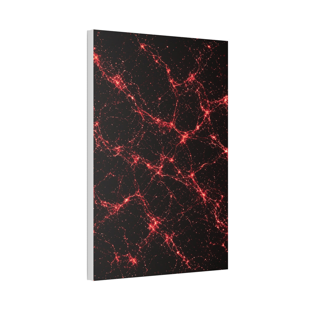 Neon Mycelium - Blood Moon Glossy Canvas