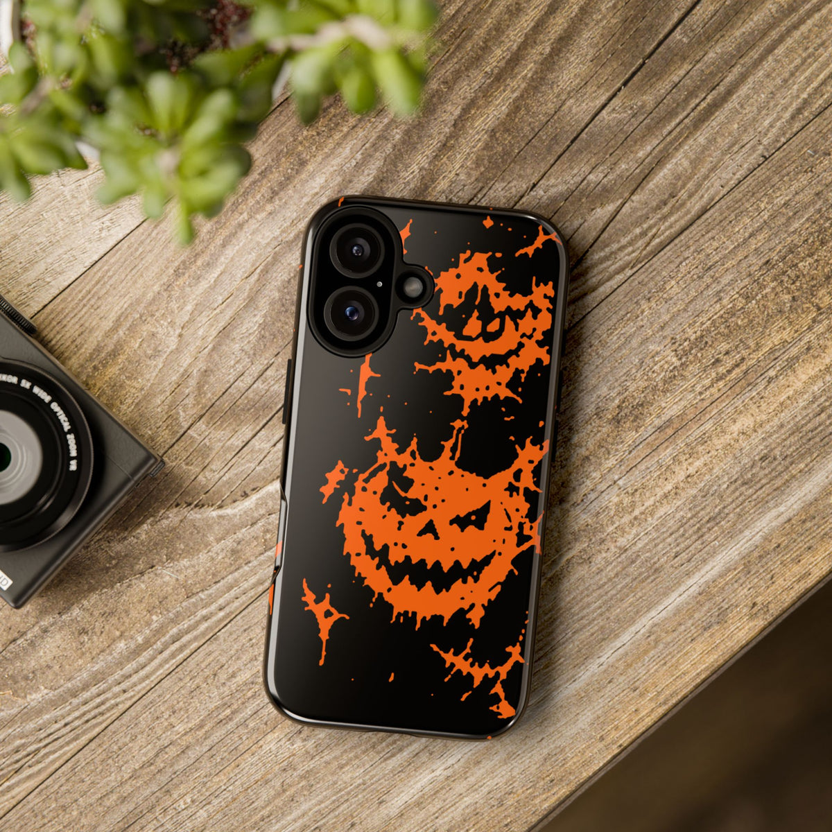 Orange Spiderweb Pumpkin Phone Case